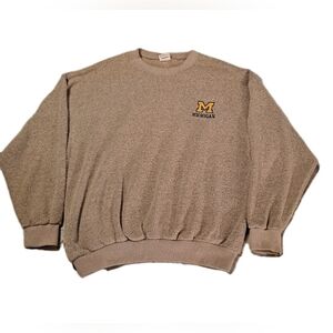 Vintage Team Edition Apparel Michigan Wolverines Men's Tan Sweater Size 2XL